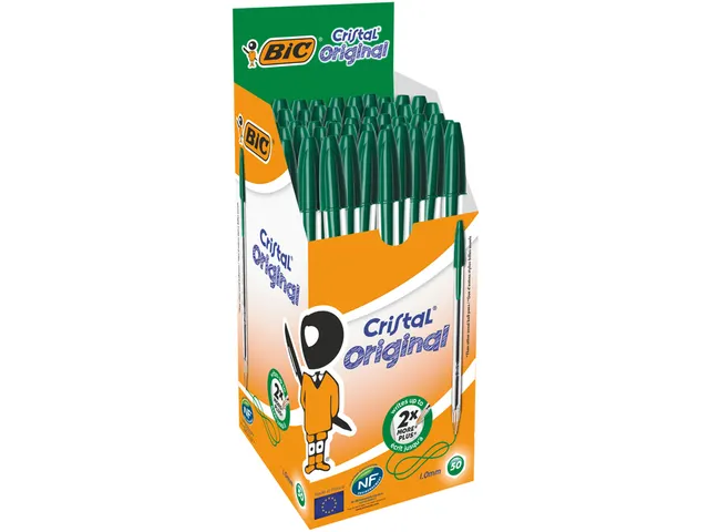 Balpen Bic Cristal medium groen