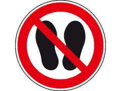 Verbodsbord,Verboden Oppervl. Te Betreden,Sticker,Folie,Standaard