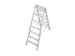 Escabeau Double Accès Aluminium Hauteur D'estrade 1 65M 2X7Marches