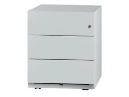 Ladenblok Staalplaat 495x420x565mm 3laden Cilinderslot Lichtgrijs