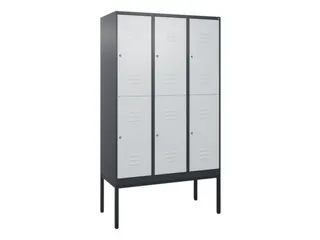 dubbeldekse locker,HxBxD 2120x1200x500mm,3x2vak.,vak B 400mm,cil.-slot - 1
