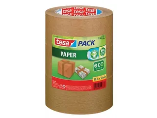 Tesapack paper ecoLogo 50mmx50m bruin papier pak van 3 stuks - 1