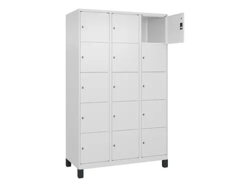 lockerkast,HxBxD 1950x1200x500mm,3x5vakken,vak B 400mm,cil.-slot