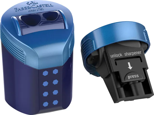 Puntenslijper Faber-Castell RollOn sparkle duo display 6 stuks assorti