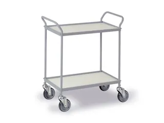 Universele Wagen 150kg 660x340mm 2 Etages Met Beugel Zilvergrijs - 1