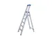 Ladder Aluminium Bordes H 1 25M 5Treden Incl. Bordes