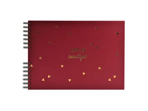 Fotoalb spi 50p.zwar t 32x22cm LIFE rood