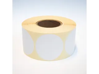 Etiket Rond Wit 50mm Op rol 2000 Stuks - 1