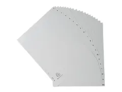 Tabbladen PP A4+ bedrukt A-Z grijs