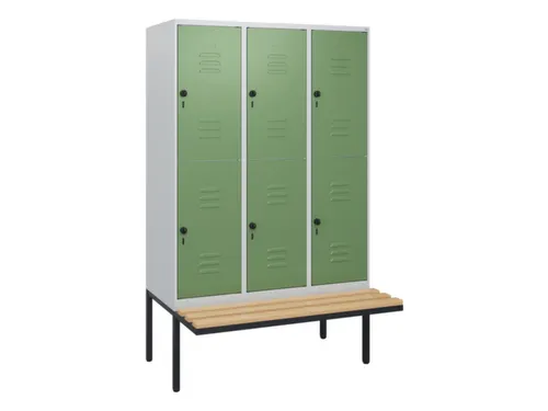 Dubbeldekse dekenkist,HxBxD 1950x1200x815mm,3x2vak.,vak B 400mm
