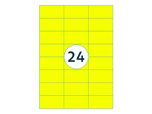Etiket Rillprint 70x37mm fluorgeel 2400 etiketten