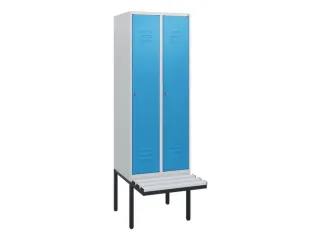 locker met bank,HxBxD 1950x600x815mm,2vak,vak B 300mm,cil.-slot - 1