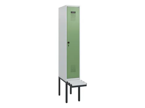 locker met bank,HxBxD 1950x300x815mm,1vak,vak B 300mm,draaigrendel