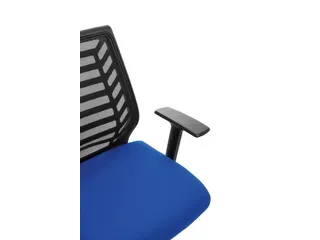 Bureaustoel,Synchroonmech.,M. Armleuningen,Zitting Schuimstof Blauw - 7