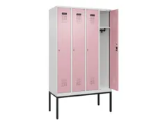 locker,HxBxD 2120x1200x500mm,4vak,vak B 300mm,cil.-slot,voetonderstel