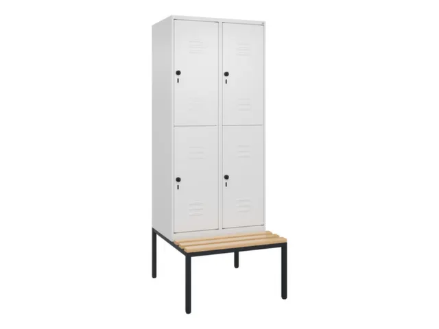 Dubbeldekse dekenkist,HxBxD 2120x800x815mm,2x2vak.,vak B 400mm