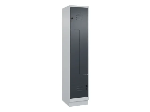 Z-garderobekast,HxBxD 1950x400x500mm,vak B 200/400mm,draaigrendel