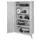 Materiaalkast Geperf Deuren 1950x1000x600mm 4legborden Ral7035