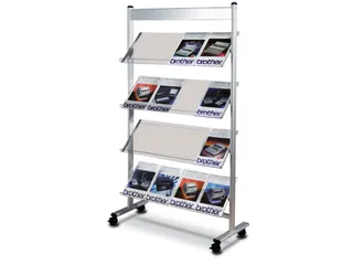 Folderrek Voor 12x Din A4 4 Acrylglas Houders 1600x710x350 - 2