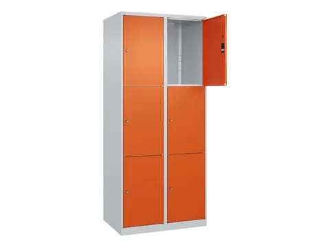 lockerkast,HxBxD 1850x800x500mm,2x3vakken,vak B 400mm,cil.-slot