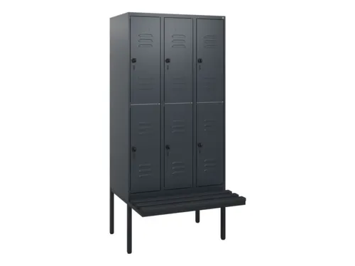 Dubbeldekse dekenkist,HxBxD 1950x900x815mm,3x2vak.,vak B 300mm