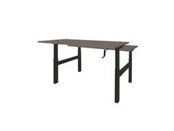 Dextro Slinger Duo zit/sta Bureau 120cm frame Zwart blad Logan Eik