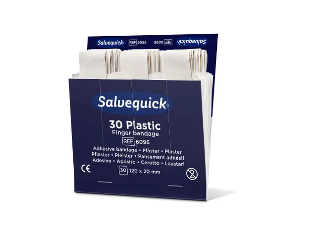 Navulling van 30 Salvequick 6096 plastic pleisters, 6 navullingen per