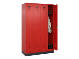 locker,HxBxD 1950x1200x500mm,4vak,vak B 300mm,cil.-slot,sokkel
