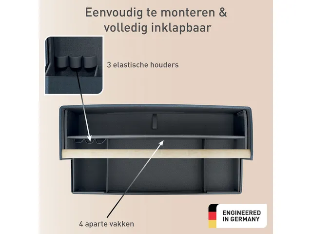 Organiseur de bureau portable Leitz tissu gris foncé