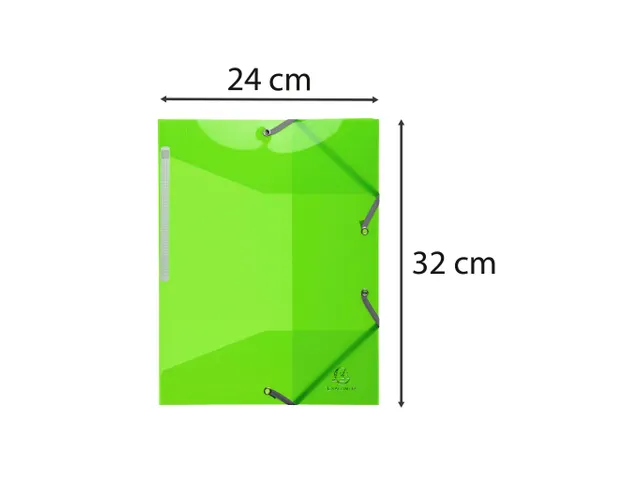 Elastomap met 3 kleppen IDERAMA polypropyleen 5/10de - A4-Anijsgroe