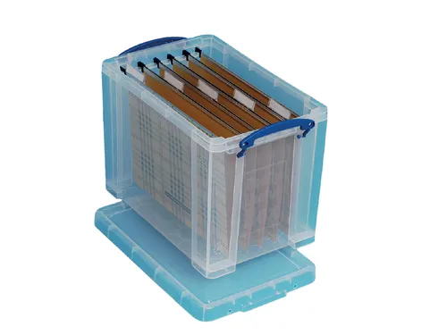 Hangmappenkoffer Opbergdoos 19 Liter Transparant