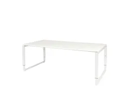 Domino Plus Vergadertafel Hoogte Instelbaar 200x100 Grijs 25mm Wit