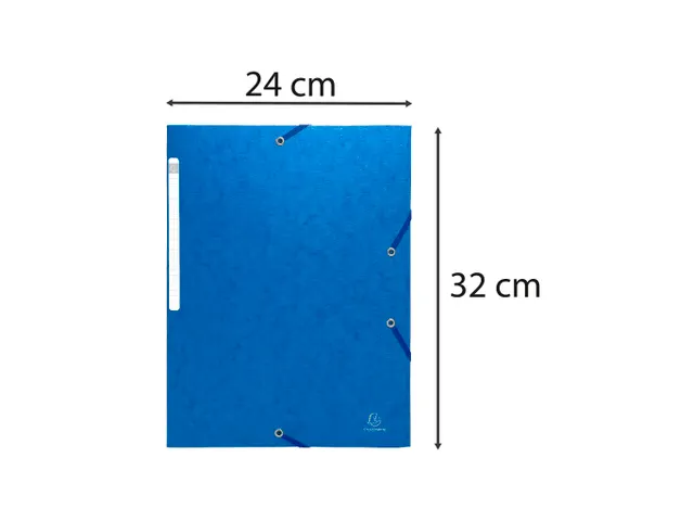 Elastomap zonder klep gegaufreerd glanskarton Scotten 600g/m2 A4 Blauw