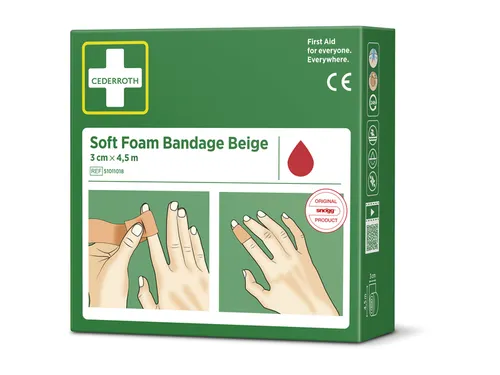 Bandage Cederroth Soft Foam beige 3cmx4.5m