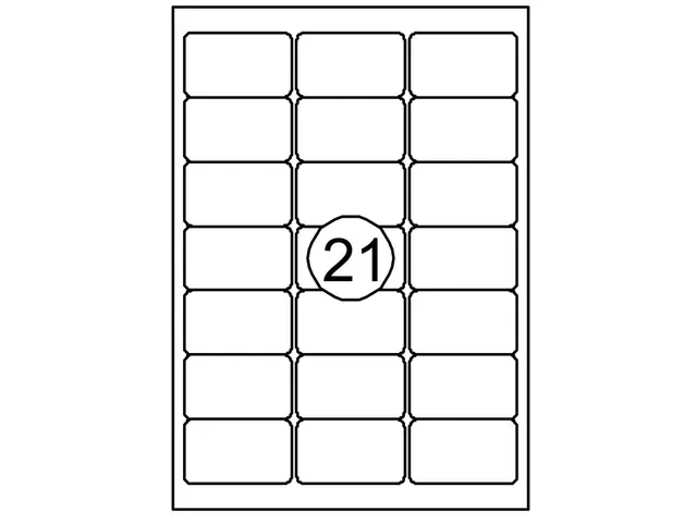 Etiket Quantore 63.5x38.1mm wit 2100st Voordeelbundel