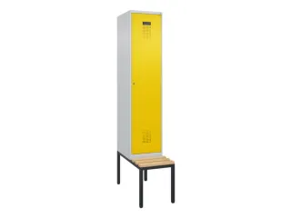 locker met bank,HxBxD 2120x400x815mm,1vak,vak B 400mm,cilinderslot - 2