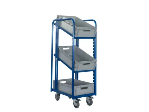 Bijzetwagen Euronorm Bakken 600x400mm 200kg Met 3 Eurobakken