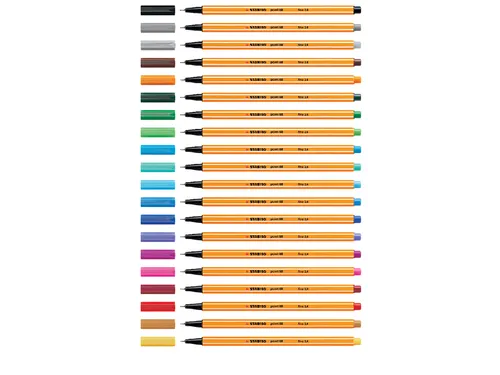 Fineliner STABILO point 88/44 geel 0.4mm