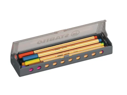 Fineliner STABILO point 88 Fijn clickset à 10 kleuren