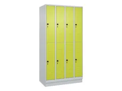 dubbeldekse locker,HxBxD 1950x1000x500mm,4x2vak.,vak B 250mm