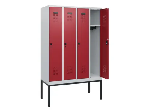 schoollocker,HxBxD 1950x1200x500mm,4vak,vak B 300mm,draaigrendel