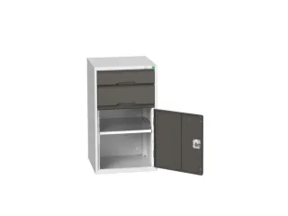 ladekast HxBxD 900x525x550mm 2laden romp RAL7035 front RAL7016 - 1