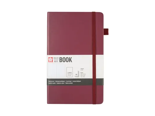 Notitieboek Sakura large 130x210mm lijn hard cover moerbei