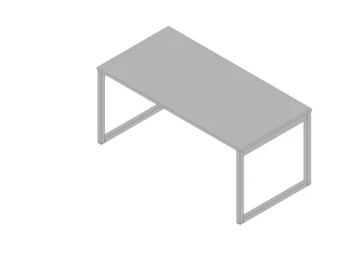 bureau,HxBxD 730x1600x800mm,blad grijs,sledeframe aluminium