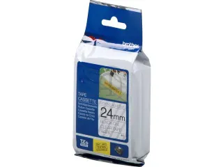 Lettertape Brother Tze-S151 24Mm Zwart op transparant - 1