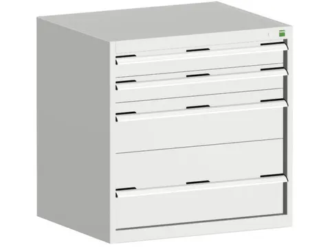 ladekast HxBxD 800x800x750mm 4laden romp RAL7035 front RAL7035