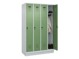 locker,HxBxD 1950x1200x500mm,4vak,vak B 300mm,draaigrendel,sokkel