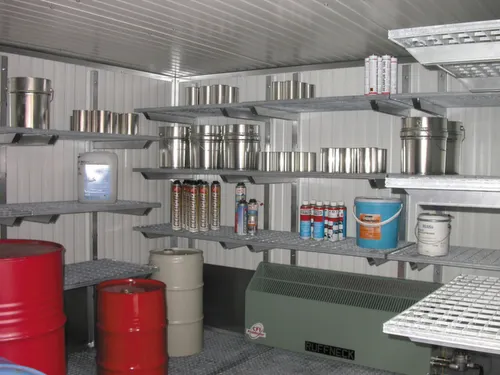 roosterstelling,v. container voor gevaarlijke stoffen,BxD 800x500mm