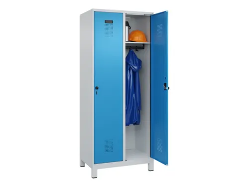 locker,HxBxD 1950x800x500mm,2vak,vak B 400mm,draaigrendel,voeten