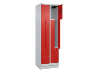 Z-garderobekast,HxBxD 1950x600x500mm,vak B 150/300mm,cil.-slot,sokkel - 2
